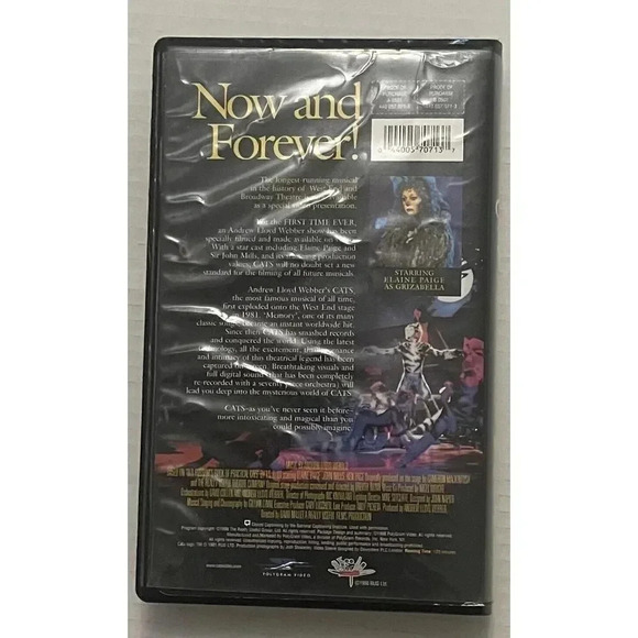 cats: The Musical VHS 1998 Andrew‎ Lloyd Webber,  T.S. Eliot - Picture 2 of 3